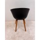 tweedehands - gebruikt - refurbished Hay AAC22 About a Chair black with oak base Bucket seat chairs