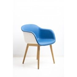 Muuto Fiber Armchair Blue Leather