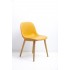 Muuto Fiber Sidechair Yellow Leather