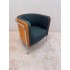 Thonet S3001 fauteuil groen met beuken rug