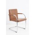 Vitra Visasoft Cantilever Chair Brown Leather