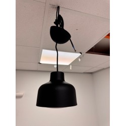 Zero Lens small design hanglamp zwart