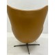 tweedehands - gebruikt - refurbished Fritz Hansen 3316 Fauteuil Egg Chair Natural Leather Draaibare stoelen