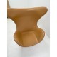 tweedehands - gebruikt - refurbished Fritz Hansen 3316 Fauteuil Egg Chair Natural Leather Draaibare stoelen